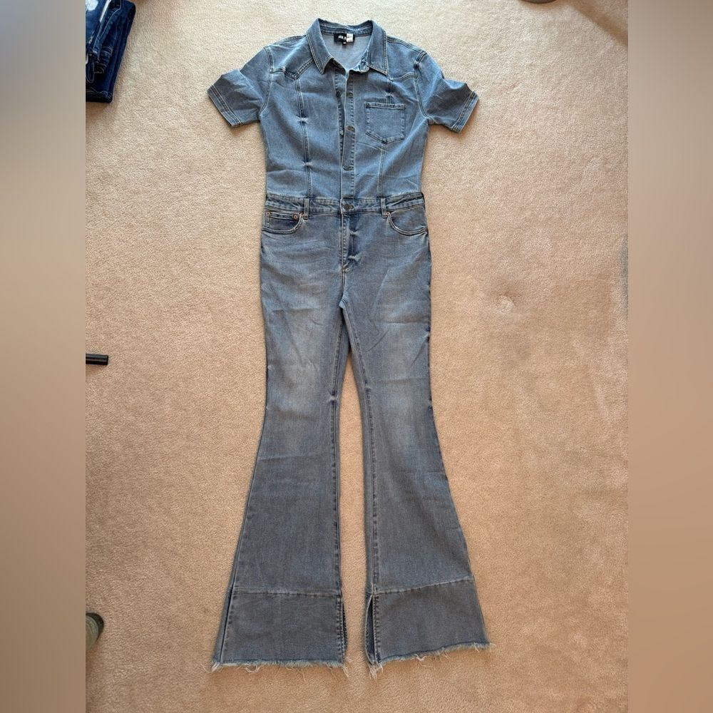 Women’s SER.O.YA Denim Jumpsuit Flare Leg XXL